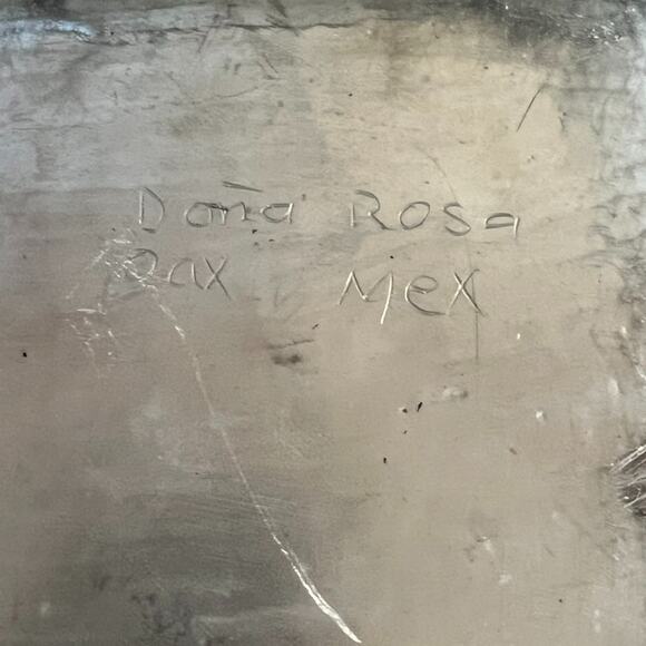 Oaxaca Black Clay Square Pottery Dish Tray Bowl 13.25" ( Barro Negro) Doña Rosa - Picture 8 of 10